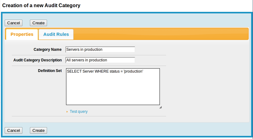 New Audit Category