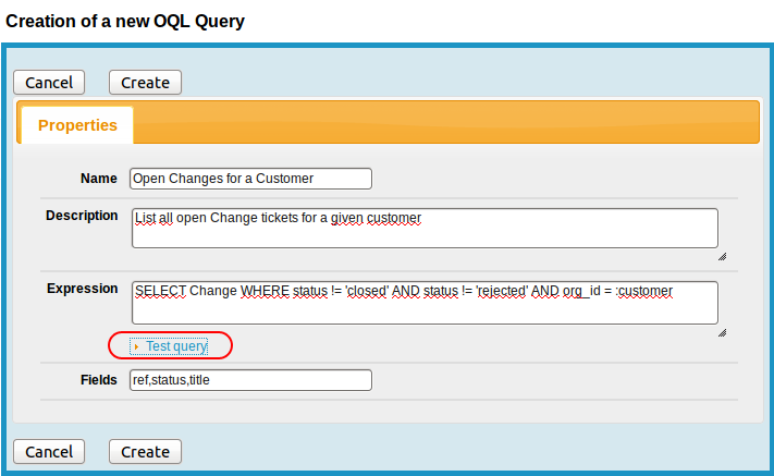 Testing a Query phrasebook entry