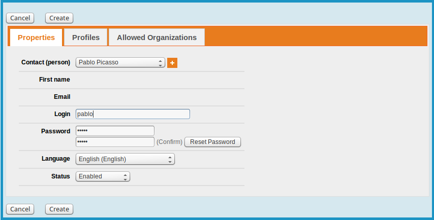 Details of a User Account