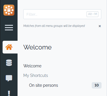 New Shortcut menu