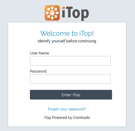 iTop Login Form