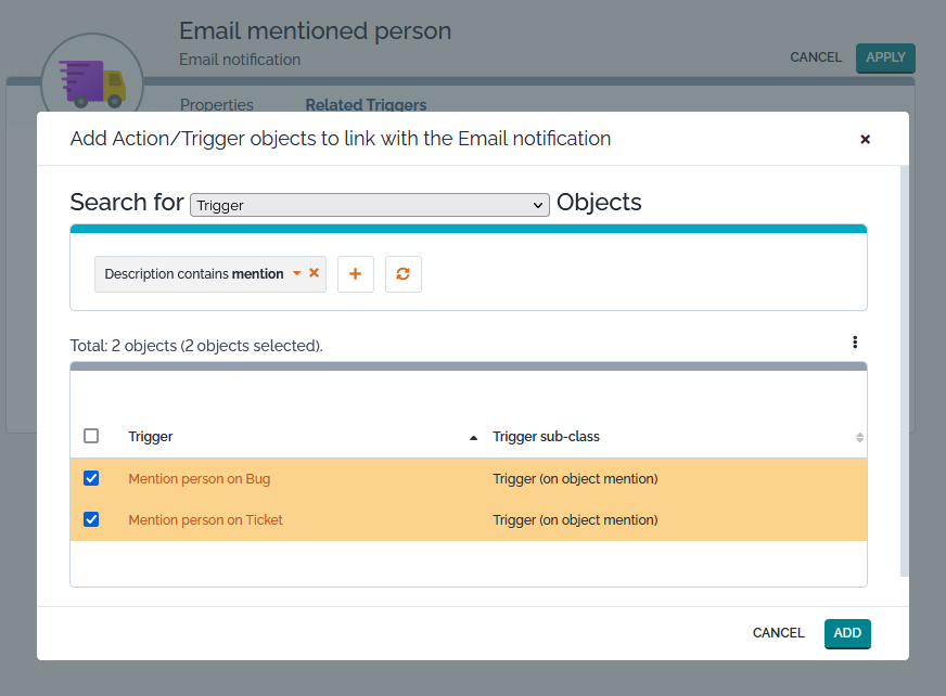 Select Trigger to Add