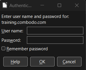 Login window to the iTop user