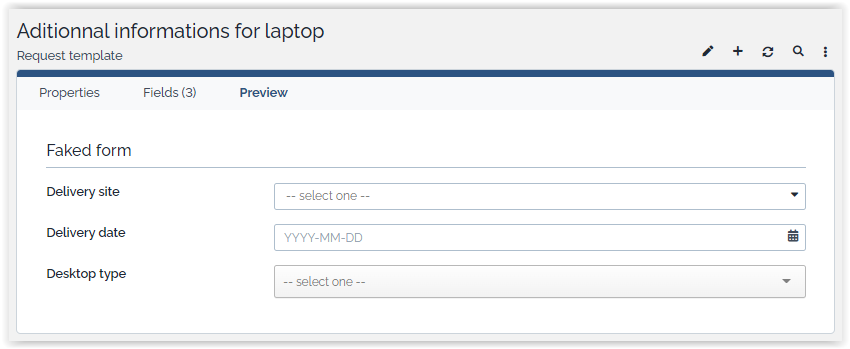  Customized request forms preview