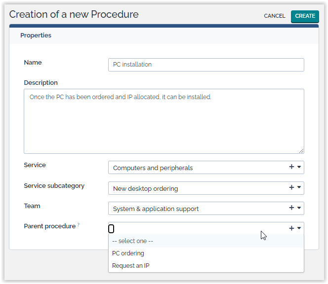  Create a procedure