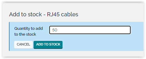  First "Add to stock" 